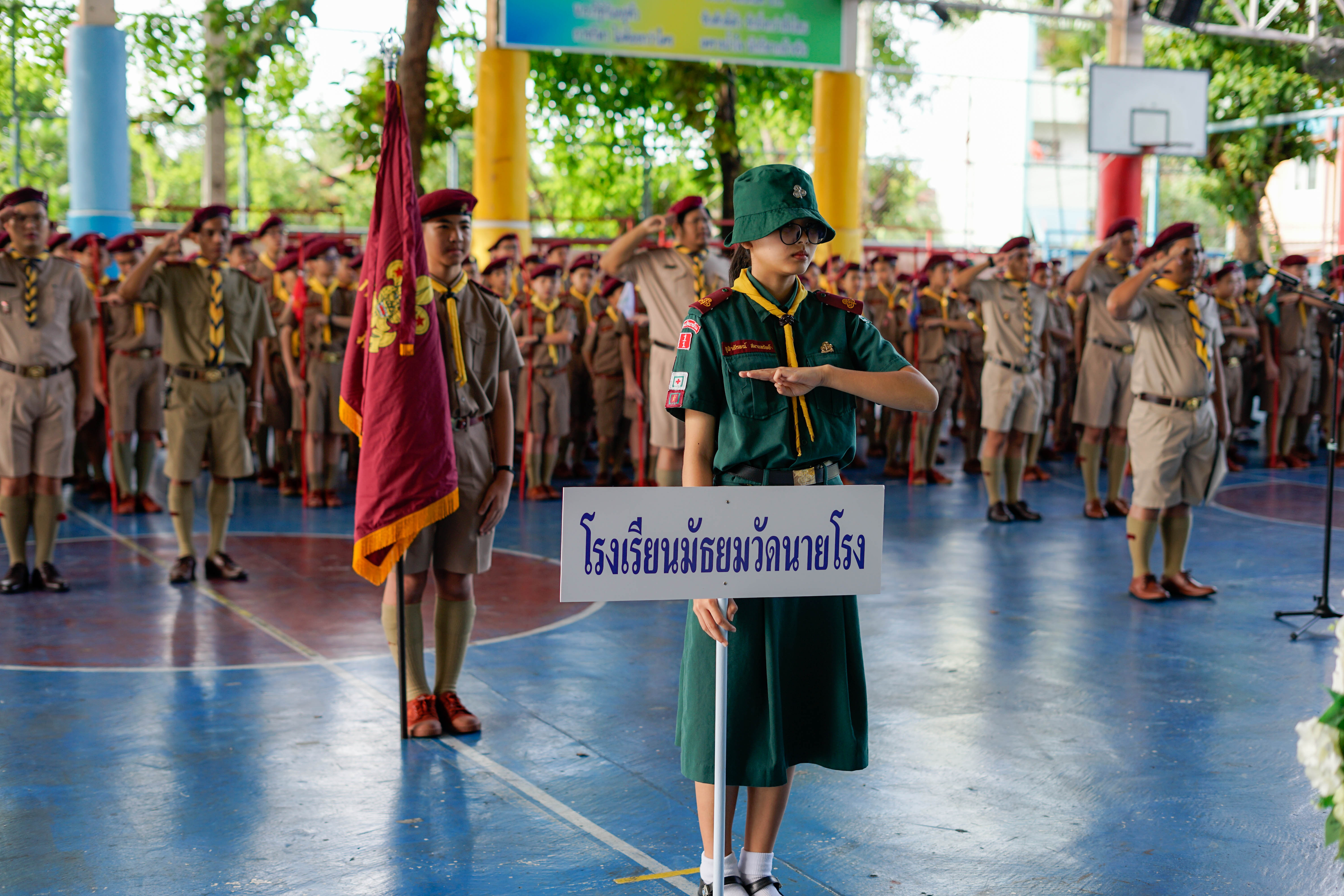 งานกิจกรรมพัฒนาผู้เรียน โรงเรียนมัธยมวัดนายโรง จัดกิจกรรมวันคล้ายวันสถาปนาลูกเสือแห่งชาติ ประจำปี 2562